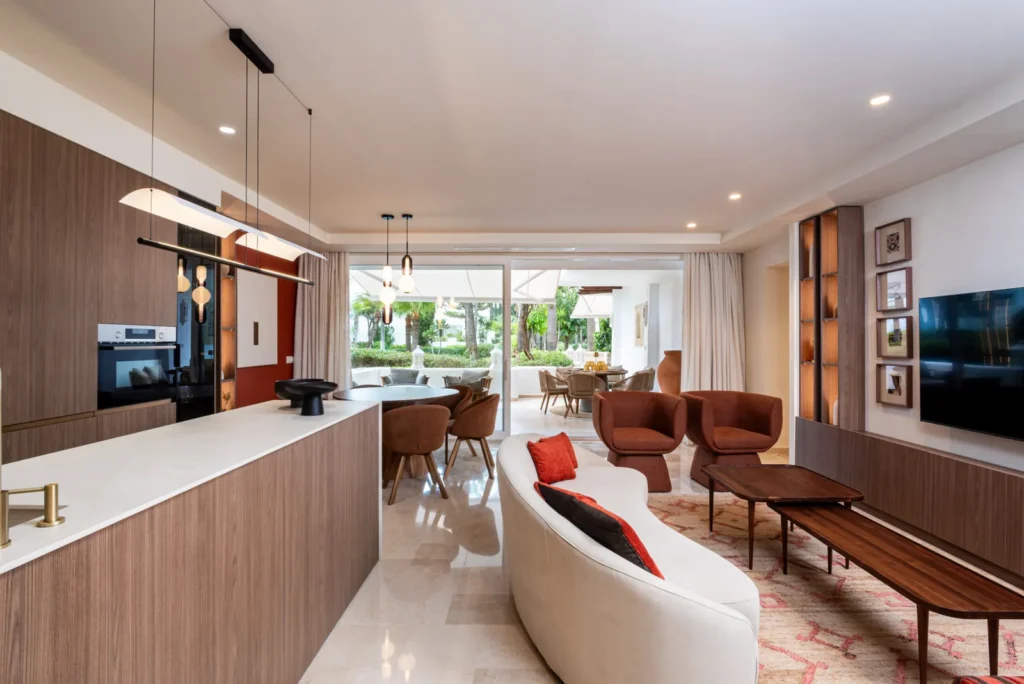 Salón y cocina abiertos